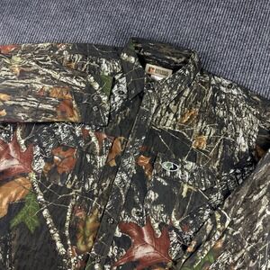 Russell Outdoors Mossy Oak Breakup Camo Hunting Shirt Men 2XL Explorer LS Button